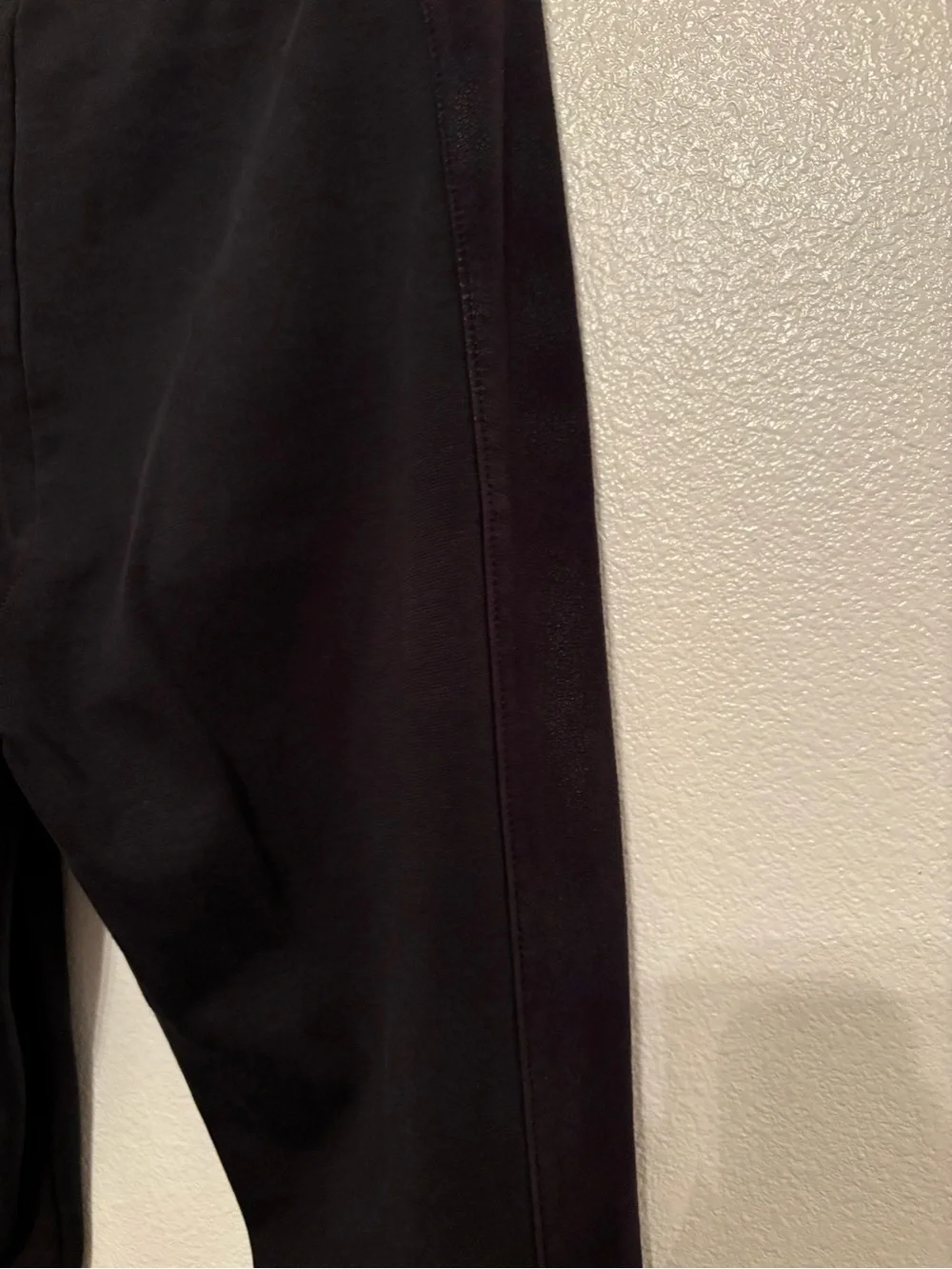 Hollister Black Leggings Faux leather stripe XS